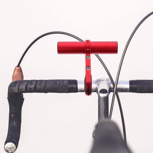 Extensor de guidão para patinete com manopla vermelha 2