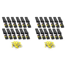 3 Pin Weg Wasserdichter Elektrischer Steckverbinder für das Auto, Stecker für Klemmen Anschlüsse der 1,5-mm Serie für das Auto, (24 Pack)