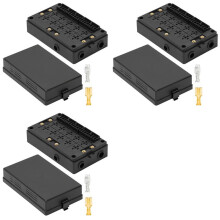 3X 12V Automotive Fuse Relay Box Universal Block för Bil, Lastbil - 10 Spår Stil Relähållare, 15 Spår ATC/ATO Säkringshållare