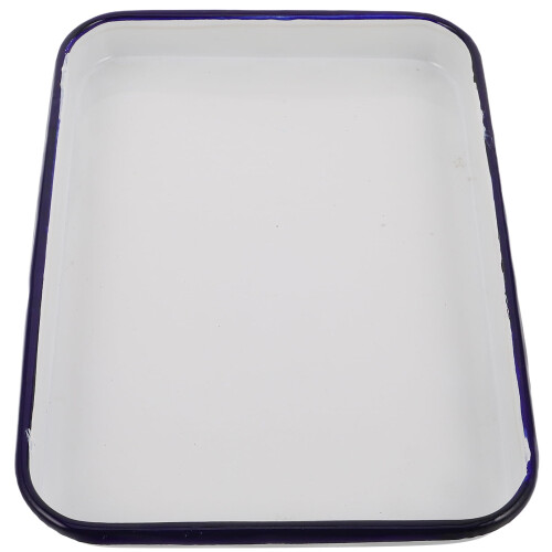 White Enamel Roasting Pan Nonstick for Home Baking and Cooking 1