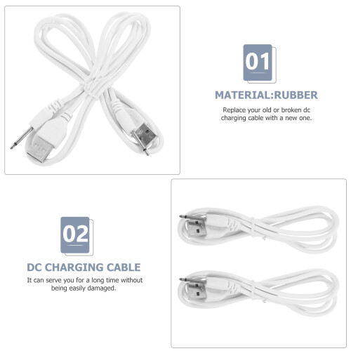 Câble de charge USB OUNONA, convertisseur CC vers USB, blanc, 2 pièces 1