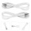 Câble de charge USB OUNONA, convertisseur CC vers USB, blanc, 2 pièces 4
