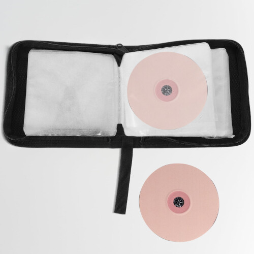 CD Case Oxford Cloth Dark Red Space Saving 1Pack 6.3X6.1X2.0In 1