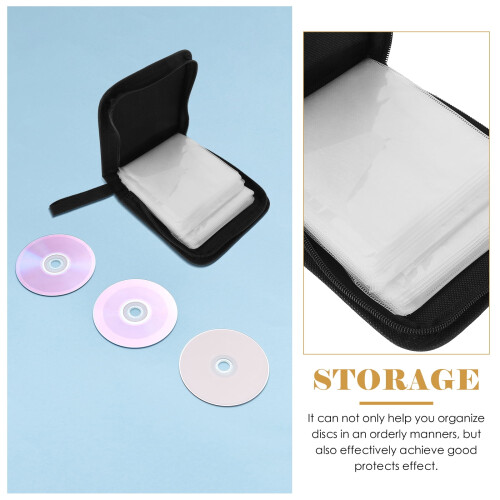 CD Case Oxford Cloth Dark Red Space Saving 1Pack 6.3X6.1X2.0In 2