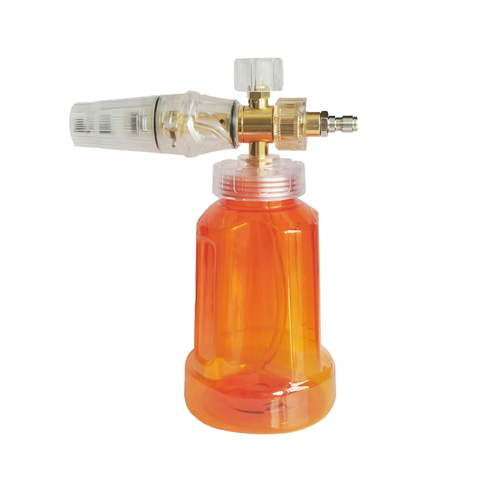 Orange Foam Cannon For Pressure Washer 1L, Adjustable Snow Foam Lance