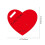 Heart-Shaped Flower Greeting Card Red 3