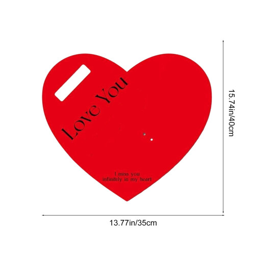 Heart-Shaped Flower Greeting Card Red 2