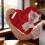 Heart-Shaped Flower Greeting Card Red 6