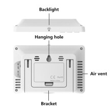 Draadloos Weerstation Binnen- en Buitenthermometer Hygrometer Thuisweersvoorspelling Klok Weerstations A