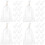 4Sets Blumendekor Wasserbindende Wickel Baumwolle Transparent 7