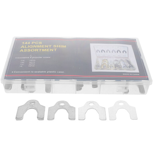 HOOWIFFY Car Alignment Shims Kit 144 Pcs Multiple Sizes Vehicle Frame Adjustment and Tools 1