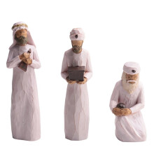 The Three Wisemen, Follow A Star to Find the Light of the World, Set of Walking, Bowing, Kneeling Figures