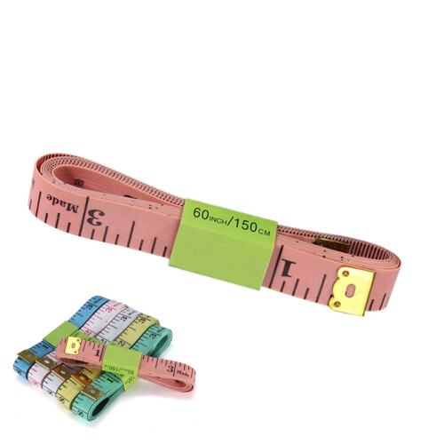 Conjunto de 10 fitas métricas de plástico resistente para costura e alfaiataria, dupla face, medidas em centímetros (60 polegadas e 150 cm), 2