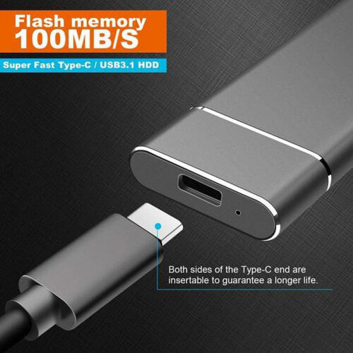 Portable SSD External Hard Drive Mobile Solid State Portable Hard Drive for PC Laptop and Mac Data Transfer and Storage 2