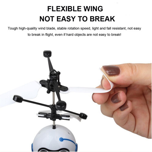 Mini Induction Flying Robot 2CH Helicopter, Compatible with Hover Orb & Flying Goblin Systems 2