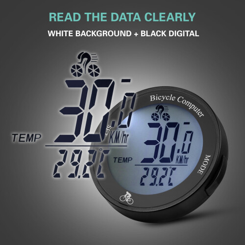 Speed Meter,Computer Waterproof Functional Bike Computer LCD Screen Mountain Functional LCD Screen Wireless BUZHI mewmewcat 1