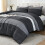 Comforter Set Twin XL Black White Grey 2-Piece 2