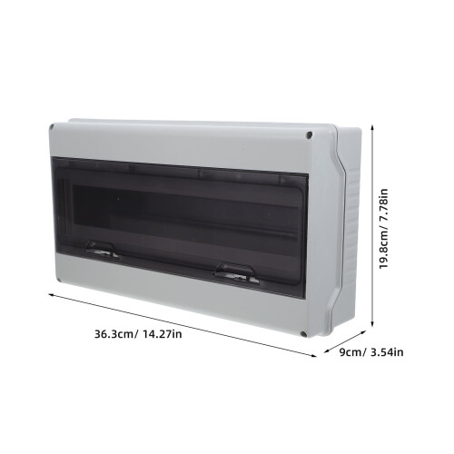 FRCOLOR18-Way IP35 Κουτί Εξωτερικού Διακόπτη με Μπάρες, Ράγα DIN & Αδιάβροχο Περίβλημα – 1