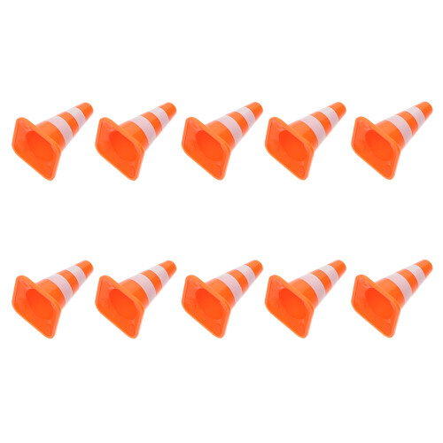 20Pièces Mini Cônes De Circulation Plastique Orange Jouets Educatifs 1