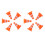 20Pièces Mini Cônes De Circulation Plastique Orange Jouets Educatifs 3