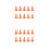 20Pièces Mini Cônes De Circulation Plastique Orange Jouets Educatifs 4