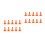 20Pièces Mini Cônes De Circulation Plastique Orange Jouets Educatifs 5