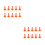 20Pièces Mini Cônes De Circulation Plastique Orange Jouets Educatifs 6