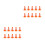 20Pièces Mini Cônes De Circulation Plastique Orange Jouets Educatifs 9