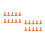 20Pièces Mini Cônes De Circulation Plastique Orange Jouets Educatifs 10