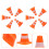20Pièces Mini Cônes De Circulation Plastique Orange Jouets Educatifs 11