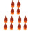 12Pièces Perruques Orange Bouclées Durable Décoration Pour Poupées DIY 2