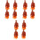 12Pièces Perruques Orange Bouclées Durable Décoration Pour Poupées DIY 3