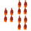 12Pièces Perruques Orange Bouclées Durable Décoration Pour Poupées DIY 6