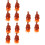 12Pièces Perruques Orange Bouclées Durable Décoration Pour Poupées DIY 7