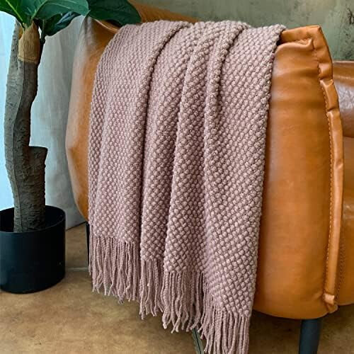 Acrylic Knitted Throw Blanket 50x60 in Small Bubble Texture 1