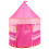 Tenda infantil rosa com porta enrolável (1 conjunto, 53 x 41 x 41 polegadas). 4
