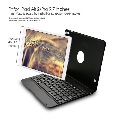 Ultra-Thin Folding Case Wireless Bluetooth-compatible Keyboard for compatible with iPad Pro 9.7inch Tablet 2