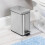 Rectangular Step-Open Wastebasket Trash Can - Brushed Stainless Steel 3