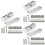 3Ensembles Moules DIY Et Gloss Aluminium Durable Argent 6