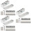3Ensembles Moules DIY Et Gloss Aluminium Durable Argent 7