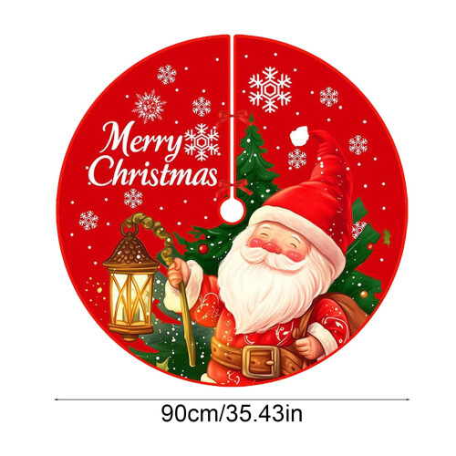 Christmas Tree Skirt with Snowflakes, 90 cm, Polyester 1