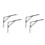 4Pcs Silver Stainless Steel Corner Brace Shelving Support Brackets 3
