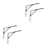 4Pcs Silver Stainless Steel Corner Brace Shelving Support Brackets 4