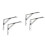 4Pcs Silver Stainless Steel Corner Brace Shelving Support Brackets 5