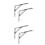 4Pcs Silver Stainless Steel Corner Brace Shelving Support Brackets 6
