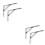 4Pcs Silver Stainless Steel Corner Brace Shelving Support Brackets 7