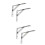 4Pcs Silver Stainless Steel Corner Brace Shelving Support Brackets 8