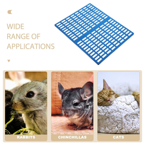 Bunny Cage Accessories Rabbit Cage Mat Blue Plastic 2Pcs 16.5X13X0.4In 2