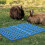 Bunny Cage Accessories Rabbit Cage Mat Blue Plastic 2Pcs 16.5X13X0.4In 4
