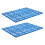 Bunny Cage Accessories Rabbit Cage Mat Blue Plastic 2Pcs 16.5X13X0.4In 6
